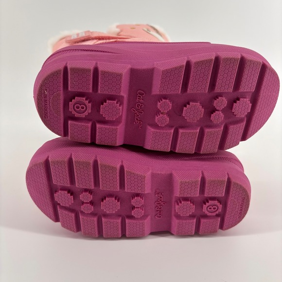 Cat & Jack Toddler Girl Unicorn Pink Winter Boots Fur Lined Size 8 - Picture 5 of 6